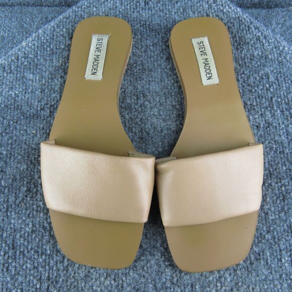 Steve Madden Isabel Women Slide Sandal‎ Shoes Size 8.5 Medium Beige Synthetic - Picture 3 of 10